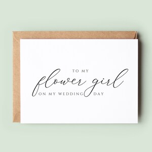 Tarjeta de boda para niña de las flores, tarjeta para niña de las flores, tarjeta de agradecimiento para niña de las flores, tarjeta de agradecimiento para fiesta de bodas, tarjeta de agradecimiento para mi niña de las flores