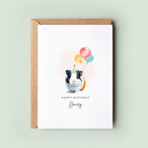 Cartão de aniversário de porquinho da índia, Saudação de aniversário do porquinho da índia, Cartão de aniversário exclusivo para mamãe e papai porquinho da índia, Cartão de porquinho da índia de estimação