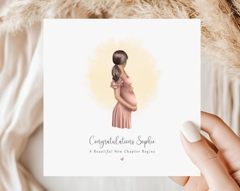 Personalised Pregnancy Congratulations Card | Mum To Be Baby Bump Card