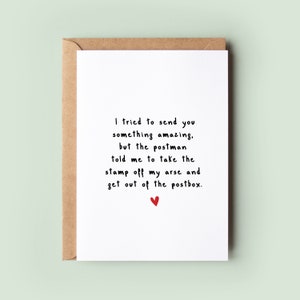 Funny Birthday Present Greeting Card, Funny Anniversary Card, Funny Valentine's Card, To My Husband, To My Wife, Rude Birthday Card