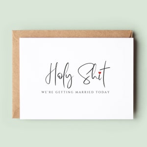 Holy Shit Groom Wedding Day Card, Husband, Wedding Day Card, Card For Groom, Love Card, To My Husband, To My Wife, To My Fiancé, Newlywed