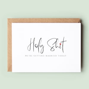 Holy Shit Groom Wedding Day Card, Husband, Wedding Day Card, Card For Groom, Love Card, To My Husband, To My Wife, To My Fiancé, Newlywed