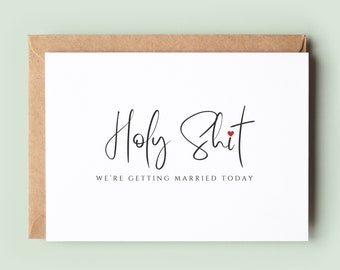 Holy Shit Groom Wedding Day Card, Husband, Wedding Day Card, Card For Groom, Love Card, To My Husband, To My Wife, To My Fiancé, Newlywed