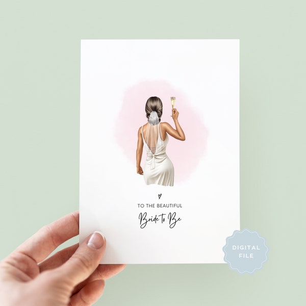 Printable Personalised Bride To Be Hen Do Card, Hen Weekend, Hen Party Card, Bridal Shower Card, To The Beautiful Bride To Be On Your Hen Do