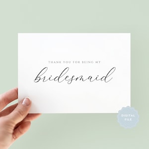 Cartão de agradecimento clássico para madrinhas para impressão, cartão de agradecimento para madrinhas de casamento, cartão para madrinhas, agradecimentos para madrinhas, para download, digital
