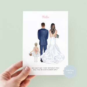 Printable Personalised Will You Be Our Flower Girl Card, Wedding Proposal Card, Card For Flower Girl, Flower Girl Proposal Card, Bridesmaid