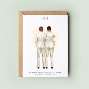 Personalised Groomsman & Best Man Proposal Card | Will You Be My Groomsman Keepsake | Custom Wedding Party Card