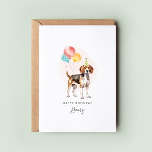 Carte d'anniversaire chien beagle, carte d'anniversaire pour papa chien, carte d'anniversaire pour maman chien, carte animal de compagnie, chien
