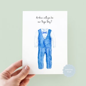 Printable Will You Be My Page Boy Card, Will You Be My Best Man, Personalised Page Boy Card, Will You Be My Ring Bearer, Greeting Card