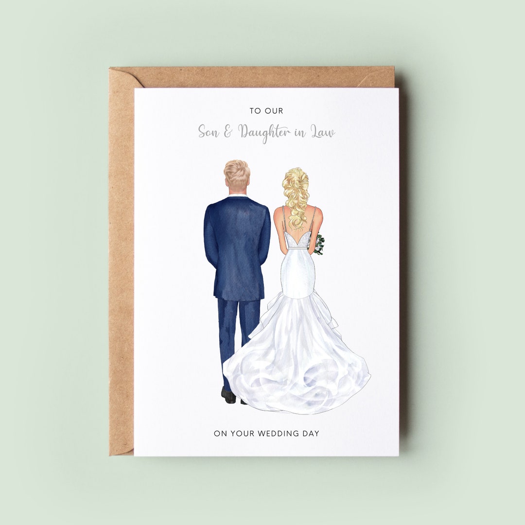 Personalised to Our Son & Daughter in Law on Your Wedding Day Card ...
