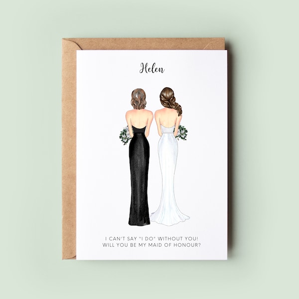 Will You Be My Maid of Honour Personalised Greeting Card, Maid of Honour Proposal Card, Maid of Honor Proposal, Matron of Honor Proposal