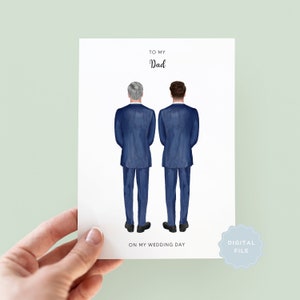 Printable To My Dad On My Wedding Day Personalised Card, Parents Wedding Day Card, To My Dad, Wedding Day Card, ThankYou For Everything Dad