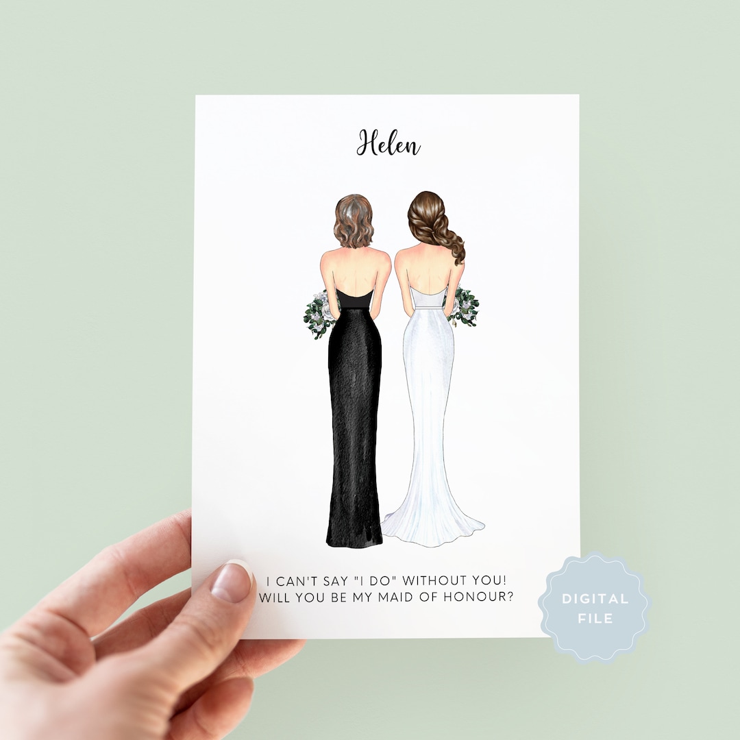 Maid Of Honor Greeting Card - Maid Of Honor Cartoon , Free Transparent - View #12