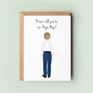 Will You Be My Page Boy Greeting Card, Will You Be My Mini Best Man, Personalised Page Boy Card, Will You Be My Ring Bearer, Greeting Card