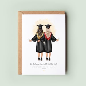 Personalised Best Friend Graduation Card | Class of 2025 Keepsake Gift | Graduation Card for Bestie, University Grad Gift