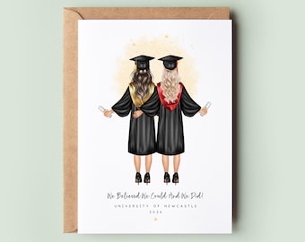 Personalised Best Friend Graduation Card | Class of 2025 Keepsake Gift | Graduation Card for Bestie, University Grad Gift