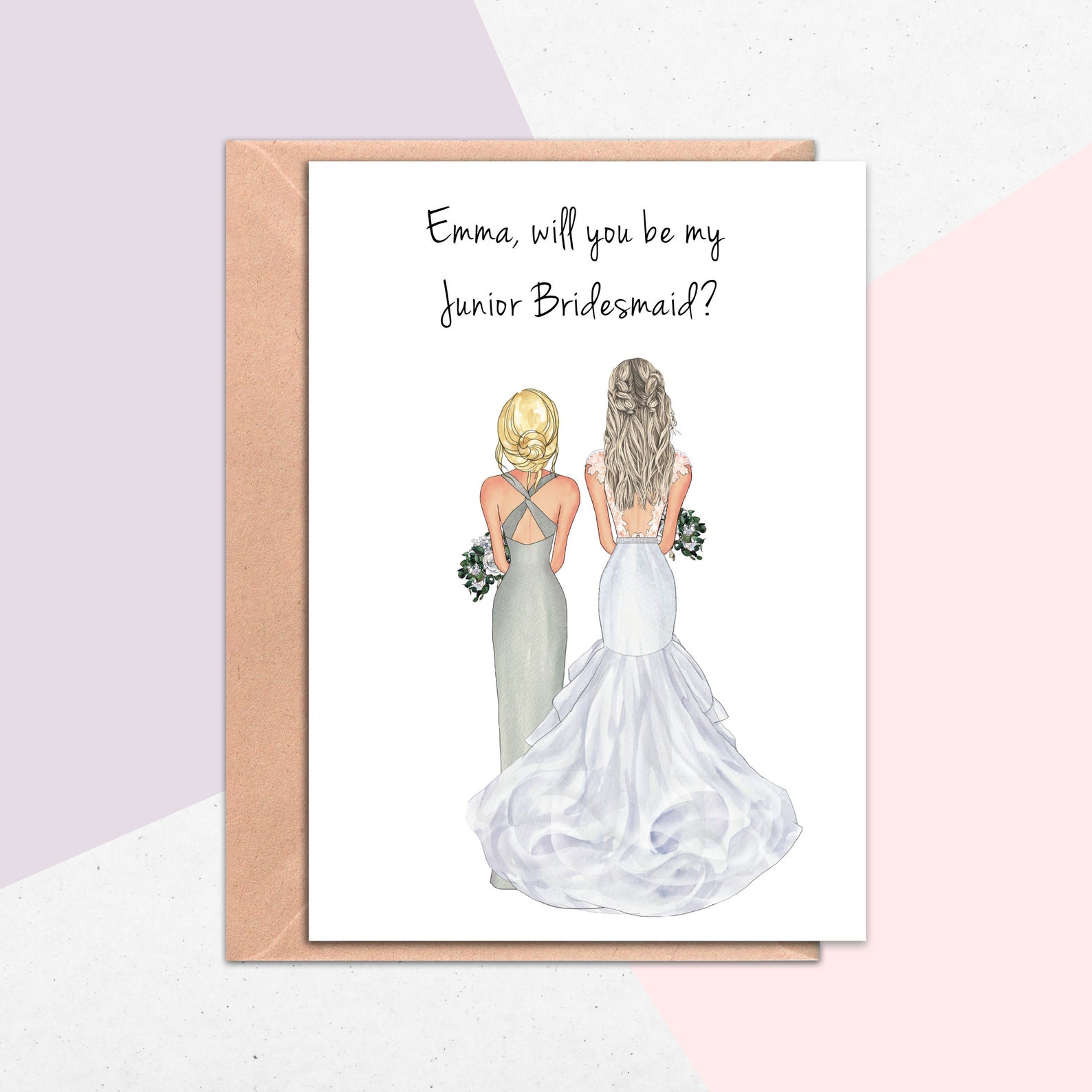 Will You Be My Junior Bridesmaid Personalized Bridesmaid Etsy