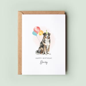 Biglietto di auguri di compleanno per pastore inglese dal cane, biglietto di auguri per papà cane, biglietto di auguri per mamma cane, biglietto per animali domestici, dal cane