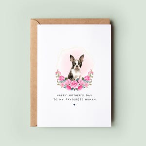 Personalised Boston Terrier Mum Mother’s Day Card | Dog Mum Gift | Card from Dog | Pet Lover Keepsake | Cute Dog Owner Card