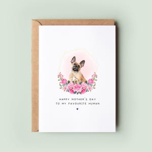 Personalised French Bulldog Dog Mum Mother’s Day Card | Card from the Dog | Cute Pet Mum Keepsake | Dog Lover Gift | Frenchie Mum Card
