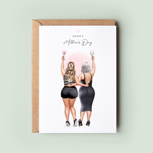 Personalised Mother’s Day Card | Curvy Girls Illustration | Card for Mum, Auntie or Step Mum Card