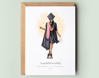 Personalised Graduation Card | Custom Graduation 2025 Keepsake | Congratulations Student Card for Her | Best Friend, Daughter, Granddaughter
