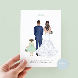 Printable Personalised Will You Be Our Flower Girl Card, Wedding Proposal Card, Card For Flower Girl, Flower Girl Proposal Card, Bridesmaid