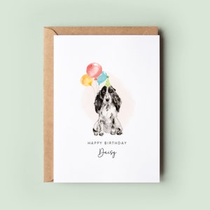 Cocker Spaniel Geburtstagskarte vom Hund, Geburtstagskarte für Hundepapa, Geburtstagskarte für Hundemama, Haustierkarte, vom Hund