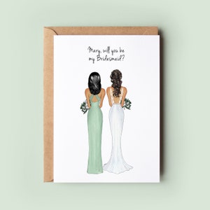 Will You Be My Bridesmaid, Personalized Bridesmaid, Bridesmaid Proposal Card, Will You Be My Bridesmaid Card, Maid of Honor Proposal #077