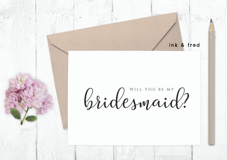 Wedding Card Classic Will You Be My Bridesmaid Card Bridesmaid Proposal Will You Be My Bridesmaid Wedding Card Card To Bridesmaid