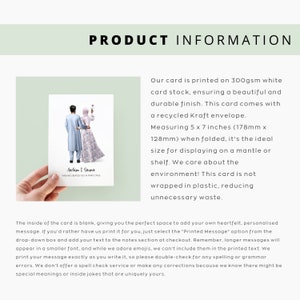 Personalised Muslim Wedding Couple Card, Muslim Wedding Card, Nikah Mubarak Card, Islamic Wedding, Nikah Mubarak, Nikkah Celebration Card image 2