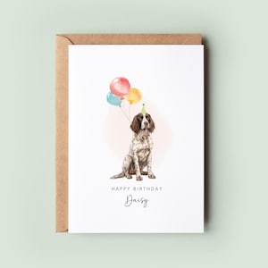 Biglietto di auguri di compleanno per Springer Spaniel dal cane, biglietto di auguri per papà cane, biglietto di auguri per mamma cane, biglietto per animali domestici, dal cane, al cane
