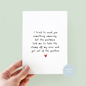 Cartão de presente de aniversário engraçado para impressão, cartão de aniversário engraçado, cartão de dia dos namorados engraçado, para meu marido, para minha esposa, aniversário rude