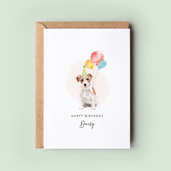 Jack Russell Birthday Card from the Dog, Birthday Card for Dog Dad, Birthday Card for Dog Mum, Pet Card, From the Dog