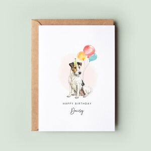 Fox Terrier Dog Birthday Card from the Dog, Birthday Card for Dog Dad, Birthday Card for Dog Mum, Pet Card, From the Dog