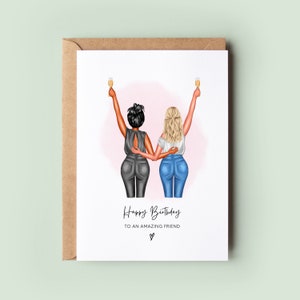 Personalised Birthday Card for Best Friend, Personalised Sister Card, Personalised Bestie Card, Custom Auntie Card, Happy Birthday BFF