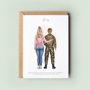 Personalised Army Daughter Good Luck Card | Female Soldier Keepsake | Passing Out Ceremony Card from Mum