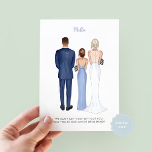 Printable Personalised Will You Be Our Junior Bridesmaid Card, Wedding Proposal Card, Card For Bridesmaid, Bridesmaid Proposal, Mini