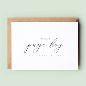Cartão de casamento para pajem, cartão de pajem, cartão de agradecimento de pajem, cartão de agradecimento para festa de casamento, cartão no dia do meu casamento