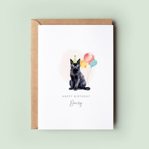 Carte d'anniversaire chat Bombay, carte d'anniversaire pour papa chat, carte d'anniversaire pour maman chat, carte pour animal de compagnie, carte pour chat