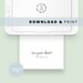 Printable One Year Down Forever to Go Wedding Anniversary Card, First ...
