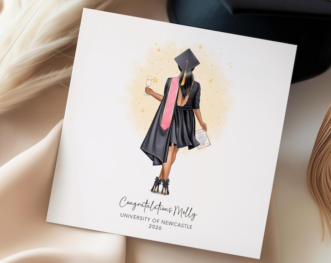 Personalised Graduation Card | Custom Graduation 2026 Keepsake | Congratulations Student Card for Her | Best Friend, Daughter, Granddaughter
