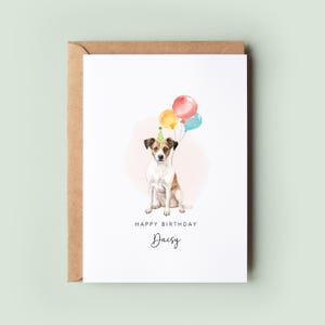 Tarjeta de cumpleaños de Jack Russell Terrier de parte del perro, tarjeta de cumpleaños para papá perro, tarjeta de cumpleaños para mamá perro, tarjeta para mascota, de parte del perro