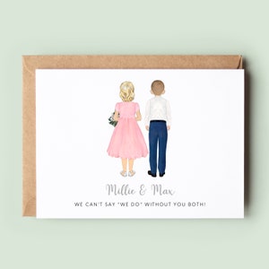 Personalised Brother and Sister Flower Girl & Page Boy Proposal Card, Personalised Flower Girl Card, Personalised Page Boy Card, Card