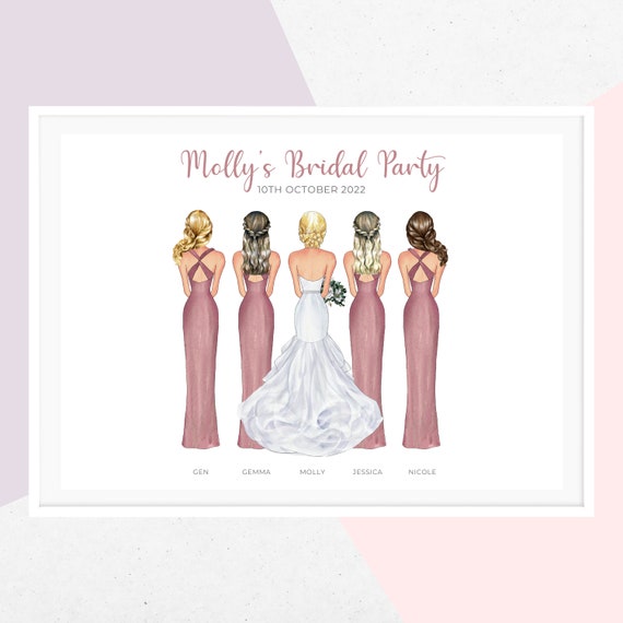 Bride and bridesmaid print Clearance