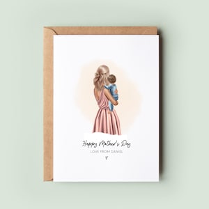 Personalised Mother’s Day Card | Mummy & Baby Keepsake | Custom Card for Mum, Mom, Mam, Nanny, Auntie, Godmother