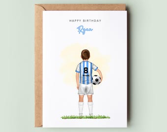 Personalised Boys Football Birthday Card | Football Card for Son, Grandson, Nephew or Friend | Gift for Football Lover