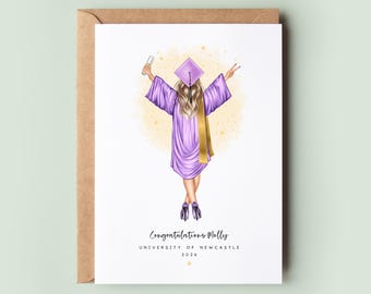 Personalised Graduation Card For Her | She Believed She Could So She Did | Customised Graduation Gift or Card for Her