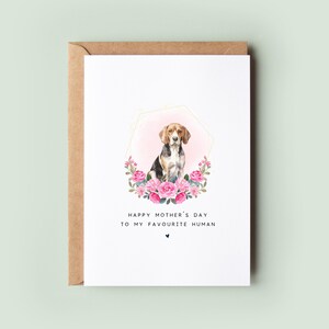 Personalised Beagle Dog Mum Mother’s Day Card | Card from Dog | Dog Lover Gift | Pet Mum Card | Beagle Owner Keepsake