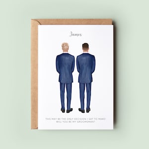 Will You Be My Groomsman Greeting Card, Best Man Card, Groomsman Card, Best Man Proposal Card, Groomsman Proposal Card, Wedding Proposal